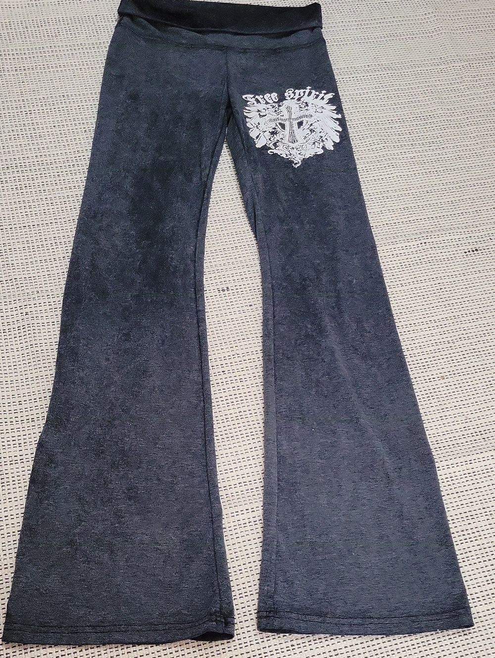 PARIS ANGEL VINTAGE FOLDOVER LOUNGE LEGGING GRAY SMall